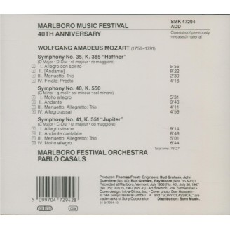 MOZART - Casals - Symphonie n°35 en ré majeur K.385 'Haffner'..